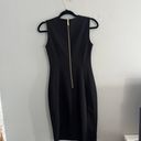 Calvin Klein Black Sheath Business Dress With Gold Zipper Photo 2