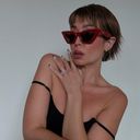 Bottega Veneta Red Cat Eye Sunglasses Photo 1