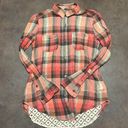 We The Free Plaid Lace Back Flannel Shirt Photo 0