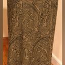 Talbots Maxi Rap Skirt  Tan & Black Brocade Designs Print Vintage SZ 10 Photo 3