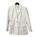 ZARA  White Linen Blazer Jacket Coat Photo 3