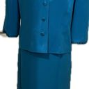 Nordstrom Vintage ’s 100% Silk Suit Turquoise  10 Photo 0