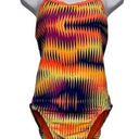 Nike Women's  Shutter Multicolor Orange Navy Purple Swimsuit Size 10 EUC #2634 Photo 0