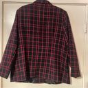 Sag Harbor Vintage  Suit Jacket Sz 20W Red & Shimmer Windowpane Check Button. Photo 2