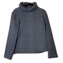 FOR THE REPUBLIC  Turtle Neck Sweatshirt Herringbone Navy Blue XS Photo 0