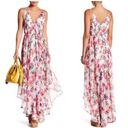 Raga Colorful Floral Bloom Asymmetrical Maxi Dress S Photo 4