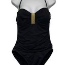 La Blanca Women's  Halter Bandeau Sweetheart Black Swimsuit Size 12 EUC #S-534 Photo 0