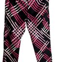 Tommy Hilfiger  Performance Leggings Womens M Pink Plaid Stretch Active Crop Photo 5