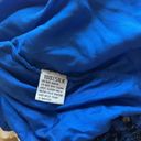 Oleg Cassini Vintage  Blue Beaded Silk Shift Dress Size 14 Photo 6