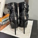 Saint Laurent  120MM Paris Belted Pointed Toe Stiletto Ankle Boots Black Womens 3 Photo 5