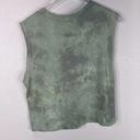 LNA  Womens Garçon Tank Top Size Medium Green Tie Dye Sleeveless Crewneck Cropped Photo 6