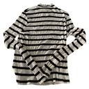 NA-KD  Shirt Womens XX Large Black Cream Stripe Ribbed Mock Neck Viscose Blend Photo 1