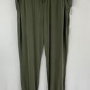 Treasure & Bond New  Soft Modal Knit High Waist Joggers Olive Sarma Photo 3