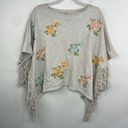 Anthropologie  TP Flowered Fringe Poncho Photo 1