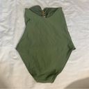 Aerie  Green One Piece Tie Swimsuit Bathing Suit Swim Beach Vacation Size SMALL Photo 3