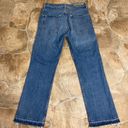 GRLFRND  Joan Crop Flare Jean with Raw Hem, Light/Medium wash; Size 25 Photo 6