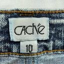 Cache  Women's Jean Skirt Western 10 Knee Length Medium Wash Modest Casual Photo 1