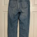 ZARA  High Rise Straight Leg Raw Hem Button Fly Jeans Photo 2