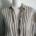 Something Navy  • Cream Navy Burgundy Striped Blouse Photo 2