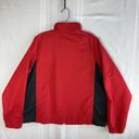 Danskin  Womens Windbreaker Lined Red Black Size XL  16 - 18 Photo 1