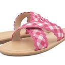 Draper James NIB  Piper Flat Sandals in Raspberry Pink Gingham Women's Size 8 Photo 4