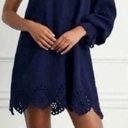 Hill House  Navy The  Mila Dress Eyelet One shoulder Dress Large Photo 0