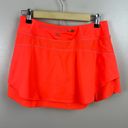 Athleta Bustle Skort Skirt Size Small Neon Orange Athletic Golf Tennis Active Photo 1