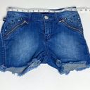 Rock & Republic Studded Rhinestone Raw Hem Cutoff Denim Shorts Blue Size 0 Photo 6