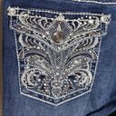 Apt. 9  fleur de Lis embroidered and bedazzled denim Bermuda shorts size 2 Photo 2