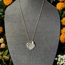 Coach Sterling Silver Signature Heart Pendant Necklace Photo 0