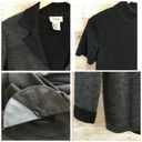 Talbots Vintage  Merino Wool Sweater Dress & Matching Jacket Suit Set Gray Black Photo 5