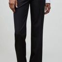 Lafayette 148  Contemporary Stretch Menswear Pants Size 14W Black High Rise Wool Photo 0