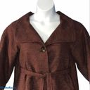 BCBGMAXAZRIA BCBGMAXAZARIA Self Tie Shabby Chic Burgundy Swing Trench Coat XXS Photo 3