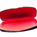 Guinness Lulu  shiny black clamshell eyeglass hard case with cleaning cloth Photo 3