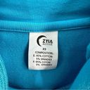 Zyia  Active blue pullover spellout logo hooded sweatshirt lounge Photo 5