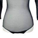 Spanx  Sheer Fashion Bodysuit Size Large Black Non Shaping Thong Layer Sexy New Photo 3