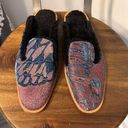 Free People  Velvet Brocade Tapestry Butterfly  Ease Loafer Mule Sz 38 Heel Fur Photo 0