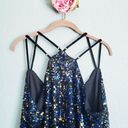 City Chic  Blue and Gold Sequin Strappy Mini Dress Photo 7