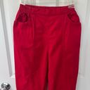 Cathy Daniels Vintage Cathy Daniel’s cropped ankle pants small cotton red Photo 3