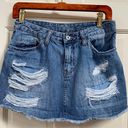 Vanilla Star Jeans Ripped Mini Jean Skirt  Photo 0