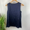 Talbots  100% Silk Navy Blue Sleeveless Tank Top 6 Photo 1