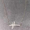 Dainty Cross Necklace Silver Photo 1