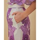 Farm Rio NWOT  Linen Womens Maxi Purple Floral Skirt Size XS Pocket Side Zipper Photo 13