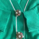 CAbi  Wallis Retro Cropped Burst of MintJulep Green Cardigan Embellished Buttons Photo 1