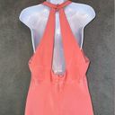 Oleg Cassini  Silk Pink Halter A-Line Flare Prom Dress Photo 6