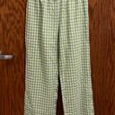 checkered wide leg pants Green Photo 0