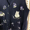 Northern Reflections  Vintage Women’s Embroidered Knit Sweater Vest Size Large Photo 2