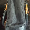 Gucci Bamboo GG Black Canvas And Leather Handbag Photo 7