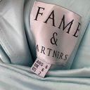 Fame and Partners Baby Blue Off the Shoulder Slip Dress Photo 4