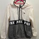 PINK - Victoria's Secret VS PINK half zip gray white black windbreaker Victoria’s Secret size XS S Photo 0